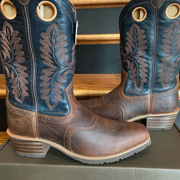 Ariat Hybrid Roughstock Square Toe Cowboy Boot medium width Men’s New Asst - Picture 2 of 4